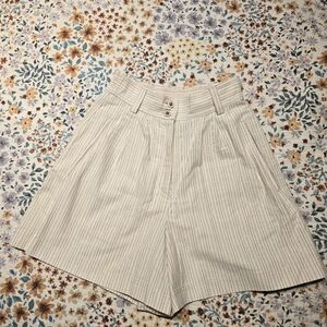 Golden Goose ✨️ 🪿  Striped Cream Women's Shorts